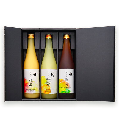 蔵元直送：佐藤焼酎］贅沢リキュール720ml×3本セット（柚子檸檬・桃・梅酒）［ギフトボックス］【4～5営業日以内に出荷】【送料無料】［北海道・沖縄・離島は追加送料がかかります］  ｜ 暮らすグルメ