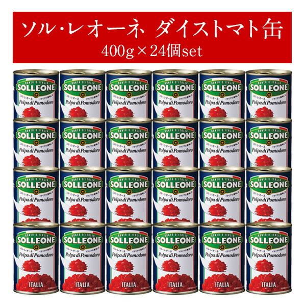 ソル・レオーネ ダイストマト缶400g×24個（1ケース）<br>[常温]【2～3営業日以内に発送】【送料無料】