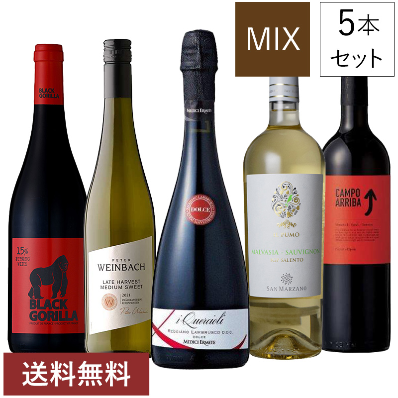 初心者におすすめ 厳選 バラエティー  5本 飲み比べ セット [W][常温]【4～5営業日以内に出荷】【送料無料】